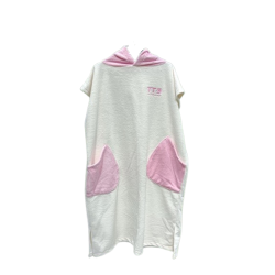 Poncho TTB écru / rose