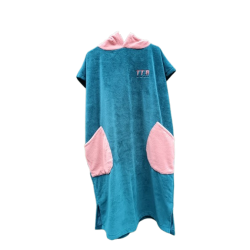 Poncho TTB bleu / corail