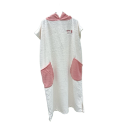 Poncho TTB écru / corail