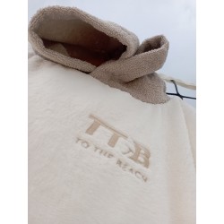 Poncho TTB écru / marron